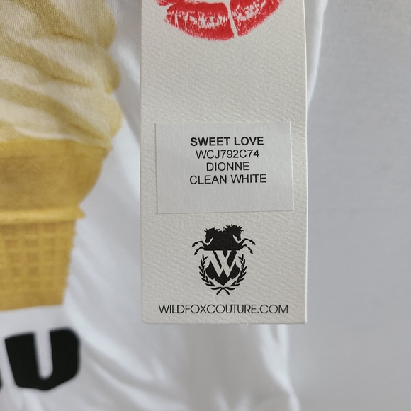 Wildfox Sweet Love Ice Cream Cones V Neck Tee - Picture 6 of 8